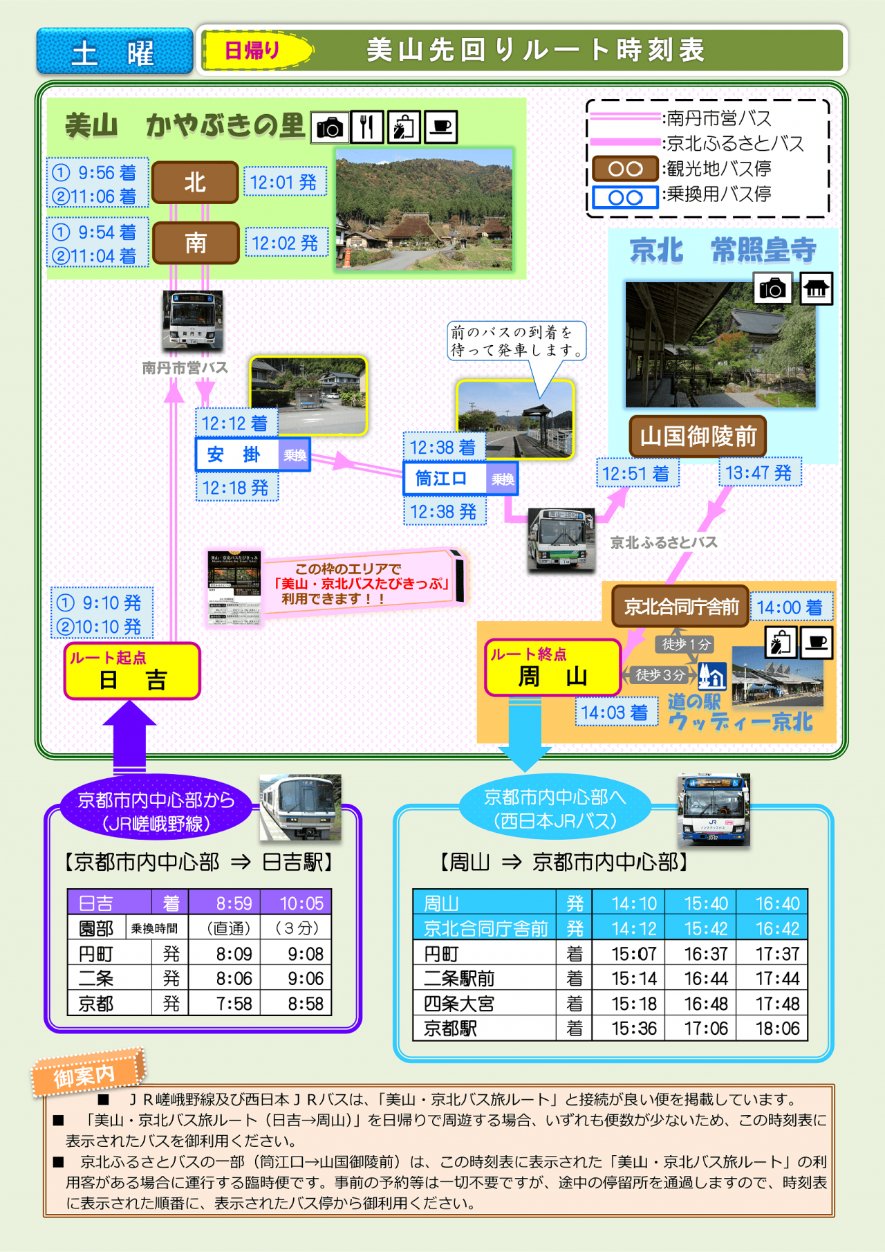 3103【J】ルート別路線一覧表(美山先回り)土曜-min